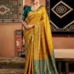 Turmeric Yellow Silk Woven Saree